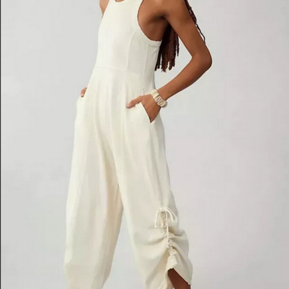 By Anthropologie Daily Practice Horizon Wide-Leg Jumpsuit New S